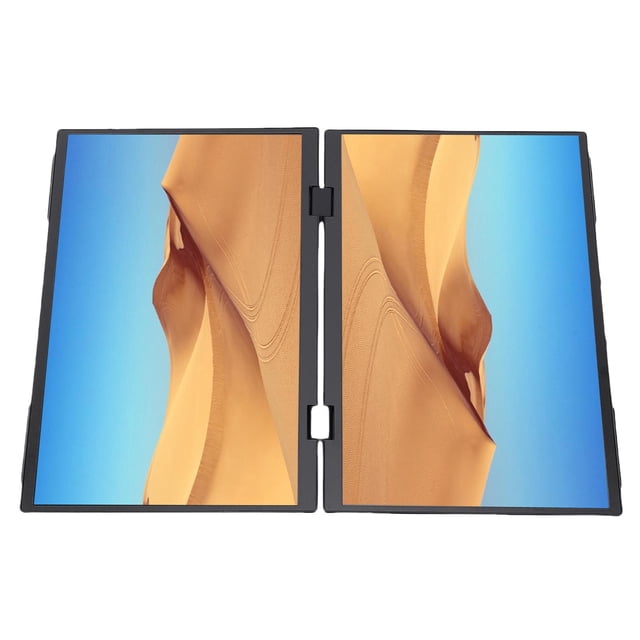 Folding Laptop Screen Extender, 14in Dual Screen Travel Display 1200P 120Hz 300 Nits Brightness for PCs