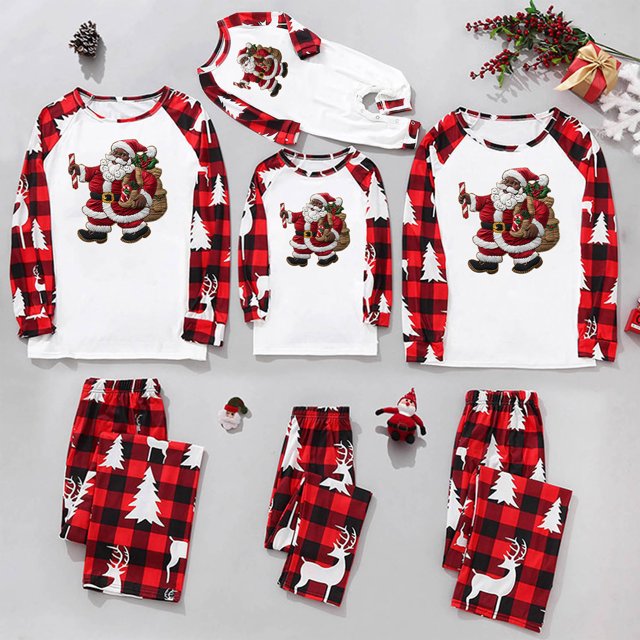 Styesk Family Christmas Pjs Matching Sets Xmas Printed Sleepwear PJS Set for Couples Holiday Family Matching Outfits