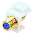 thumbnail image 2 of 20-Pack RG6 Jack Insert, Coaxial Cable Connector F-Type RG6 Connectors for Wall Plate and Patch Panel,20 x RG6 Keystone Jack Insert,White&Gold&Blue, 2 of 8