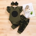thumbnail image 2 of LNMQLPDBS Toddler Girl Sets Letters Printed Short Sleeve Romper Bodysuit & Floral Print Ruffle Hem Shorts 2pcs Outfits Baby Girl Gifts 12 Month Girl Clothes Cute Summer Toddler Sets, 2 of 7