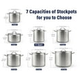 thumbnail image 3 of Cooks Standard Stainless Steel Stockpots, 11 Quart Professional Grade Stock Pot with Lid, Oven Safe Induction Kitchen Cooking Pot, Silver, 3 of 7