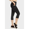 thumbnail image 2 of Sofra Women's Essential Workout Active Running Capri Leggings with Side Pockets, 2 of 4