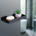 thumbnail image 4 of Jaboneras de pared para baño, acero inoxidable, sin perfora, soporte para jabón, estante para drenaje, ahorro de jabón para cocina, baño, bañera, - NEGRO Soledad Platos de jabón de baño, 4 of 9