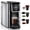 Black&sliver, variant on SIFENE 3-in-1 Single Serve Coffee Maker, Compatible with K Cup Capsules & Grounds, Tea Maker, 6-10 Oz Brew Sizes, 50 Oz Removable Reservoir, Fast Brew, Compact Design, 120V 1150W, Black
