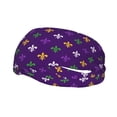 thumbnail image 2 of Goofa Purple Mardi Gras Pattern Sweatbands Sports Headband for Men & Women,Moisture Wicking Athletic headband,Breathable Sweatband,Sports accessories,Workout gear, 2 of 9