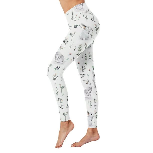 Fvwitlyh Workout Leggings For Women Easter Day For Rabbit Print