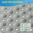 thumbnail image 4 of OTHWAY Large Shower Mat 31x19, TPE Non Slip Shower Mat, Inside Shower Mat with Drain Holes Suction Cups, Walk in Shower Mat for Shower Stall, Anti-Slip for Elderly Kids (Dark Gray), 4 of 8