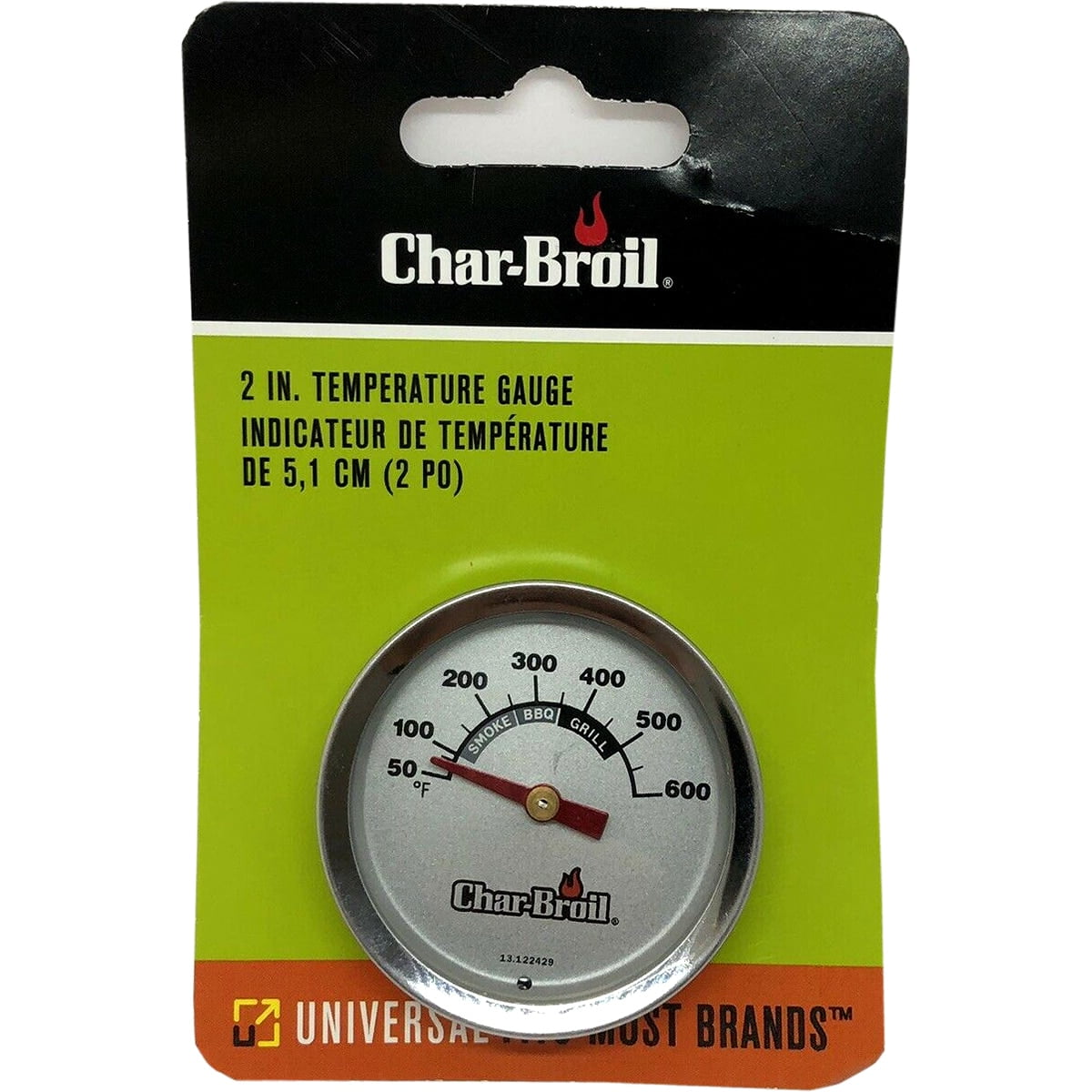 Hongso 2.375 inch Grill Thermometer Heat Indicator Replacement for Charbroil 4 