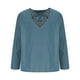 thumbnail image 4 of pstuiky camisa de manga larga para hombre, Camiseta informal de manga larga con cuello redondo y bordado, con hombros descubiertos y lazo en el pecho, para hombre salir tops xxl, 4 of 8