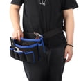 thumbnail image 4 of Kit de herramientas multifuncional para exteriores de poliéster S22, bolsa de cintura para herramientas de mantenimiento de reparación de Hardware con cinturón, borde azul, 4 of 8