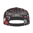thumbnail image 4 of Gaeub Merry Christmas Flat Bill Snapback Hats Baseball Caps with Adjustable for Running Workouts and Outdoor Activities, 4 of 9