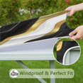 thumbnail image 6 of Black White Gold Marble Pattern Square Fitted Tablecloth with Elastic Edge,Square Table Cover,Washable Elastic Table Cover for Home Kitchen Party Decor 34"x34", 6 of 6