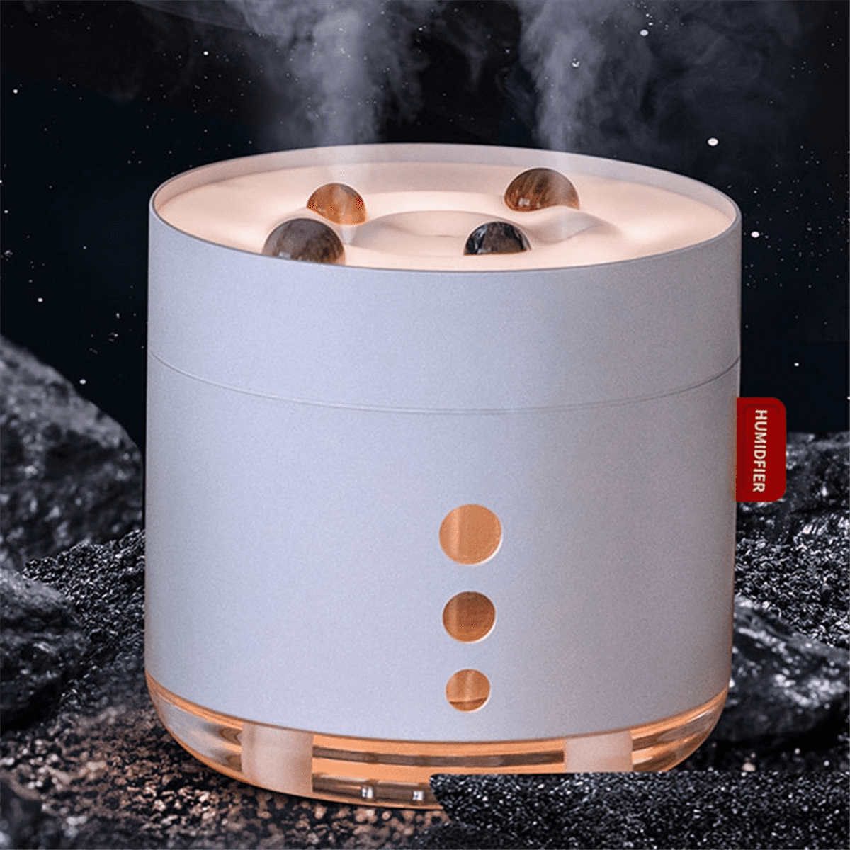 Small Humidifiers 800ml Desk Humidifiers Quiet Operation Night Light Function Two Modes for Bedroom Babies Room Home A