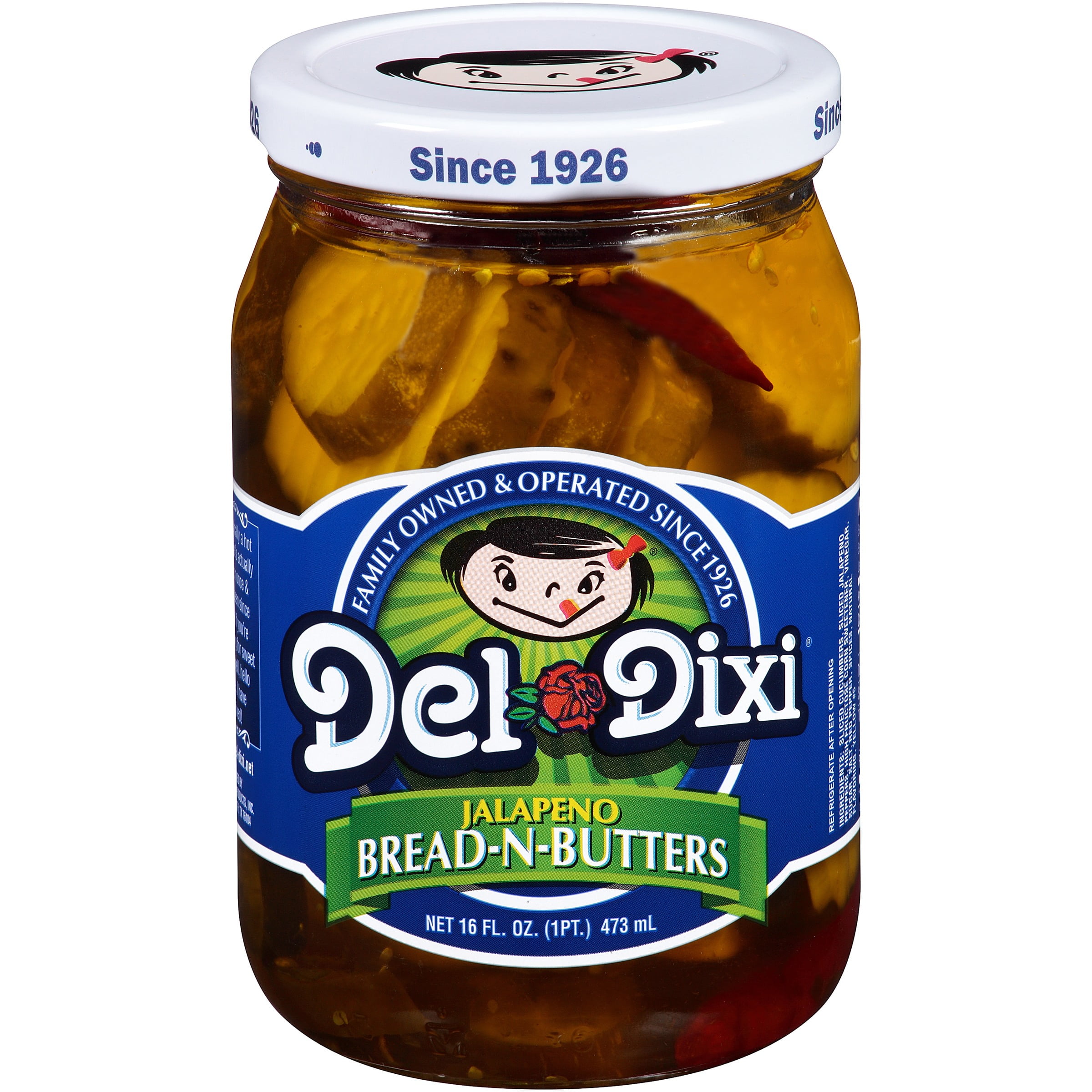 DelDixi Jalapeno BreadNButters Pickles, 16 fl oz