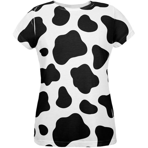 Halloween Costume Women;s Cow Pattern Costume All Over Costume T Shirt