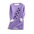 thumbnail image 1 of Birdeem Mode Femme Imprimé Manches Régulières Hiver Ample Vacances Décontracté Manches Col Rond Chemise Hauts, 1 of 1