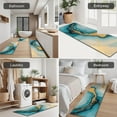 thumbnail image 5 of Blue Gold Marble Pattern Kitchen Rugs Sets Of 3,Kitchen Runner Rugs Non Skid Washable,Decorative Kitchen Floor Mats for Kitchen,Sink,Laundry,17"x30"+ 17"x47" + 17"x59", 5 of 6