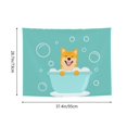 thumbnail image 6 of Kdxio Dogs Loves Bath Wall Hanging Tapestries Banner For Bedroom College Dorm Home Living Room Party Decor 29X37 In, 6 of 8