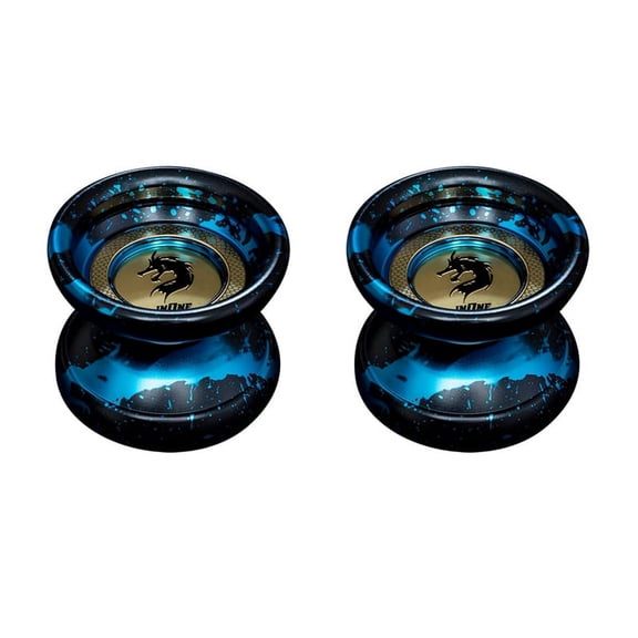 2 Pcs Professional Butterfly Yoyo Alloy Responsive Yoyo 10 Ball Bearing Yoyo for Advanced Player with 20 Strings