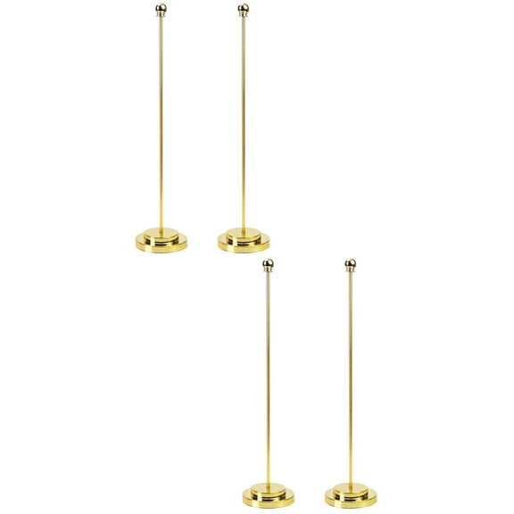 2 Pieces Table Flag Pole and Holder Base Display Stand Office