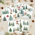 thumbnail image 3 of 12 Sheets Christmas Rub on Transfer Stickers Snowman Deer Window Clings Furniture Decal, 3 of 9