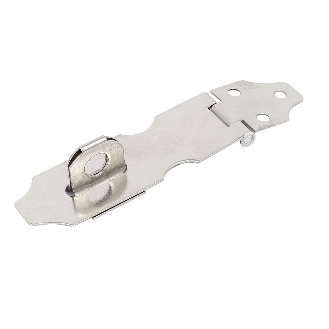 Unique Bargains Furniture Gate Door Metal Latch Padlock Lock Hasp Staple Silver Tone 3.35' Length