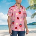 thumbnail image 5 of Disketp Hawaiian Shirts For Men,Strawberry And Ladybugs Print Mens Casual Short Sleeve Button Down Shirts Beach Shirt, 5 of 8
