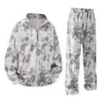 thumbnail image 2 of Men's 2 Piece Tie-Dye Outfits Long Sleeve 1/4 Zipper Stand Collar Pullover and Drawstring Track Wide Leg Pants Fall Winter Lined Clothes (XXL,White), 2 of 4