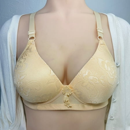 

Lopecy-Sta Woman Sexy Ladies Bra without Steel Rings Sexy Vest Large Lingerie Bras Everyday Bra Womens Bras Deals Clearance Bralettes for Women Yellow