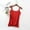 Red, variant on Women's Tank Tops Ribbed Tank Tops for Women Solid Color Round Neck Lace Yoke Sleeveless Fitted Cami