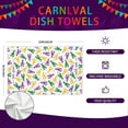 thumbnail image 6 of Mardi Gras Kitchen Towels Set of 2,Purple Lobster Mask Fleur de lis Dish Hand Towels Holiday Carnival New Orleans Seasonal Decorations, 6 of 6