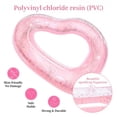 thumbnail image 5 of Qoosea Inflatable Pool Floats for Adults, Heart Shaped Swim Ring Swimming Tube Summer Water Fun Beach Pool Party Toys Large Swimming Circle, 5 of 8