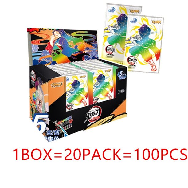 Demon Slayer juego de cartas de Kimetsu No Yaiba TCG, figura de acción de Anime, mesa familiar, caja de colección, juguetes para niños, regalo Fivean unisex