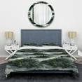 thumbnail image 3 of Designart "Moody Misty Forest I" Green Abstract Bedding Covert Set - Modern & Contemporary Bed Set With 1 Sham, 3 of 5