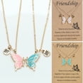 thumbnail image 2 of Collar con colgante de imán de mariposa colorida con forma de BFF, cadena para clavícula, juego de tarjetas de amistad para siempre, 2 of 5