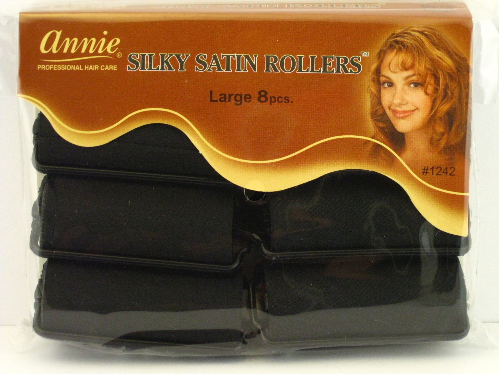 Annie Large Satin Foam Hair Rollers - 8 Pcs. 
