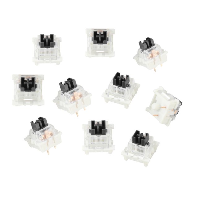 1 Interruptor de mecánico Interruptores silenciosos táctiles lineales RGB LED SMD Interruptores mecánicos ligeros para juegos Negro a prueba de polvo Sunnimix interruptor de teclado