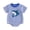 Blue, variant on enyan Newborn Boy Romper Short Sleeve Waffle Striped Bodysuit Cute Summer Outfit Green,0-3 Months