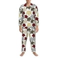 thumbnail image 3 of KLL maple leaves Sleepwear Mens Flannel Pajamas,Long Cotton Pj Set-Small, 3 of 7