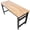 Black + Steel#5, variant on 48in Workbench with Drawer Storage, Mobile Bamboo Wood Work Table with Wheels for Garage Home Office, 2 Drawers, Black Steel Frame