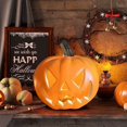 thumbnail image 4 of Gunhay Halloween Decor Clearence Halloween Pumpkin Lantern with Green Stem, Battery Operated LED Light Up Jack-O-Lantern Table Decor, Spooky Glowing Prop for Halloween Party, Window Display, 4 of 4