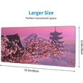 thumbnail image 3 of Japanese Sakura Flower Extended Mouse Pad 31.5x11.8 Inch XL Pink Cherry Blossom Non-Slip Rubber Base Large Mousepad with Stitched Edges Waterproof Keyboard Mouse Mat Desk Pad for Office Home Game, 3 of 7