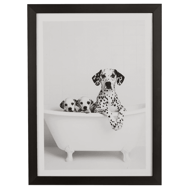 Bouclair Dalmation in Bath Framed Wall Art