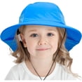 thumbnail image 4 of WTOBBY Toddler Sun Hat for Ages 1 to 3 Years, Baby Beach Hat with Wide Neck Flap Protection, UPF 50+ Infant Hat for Outdoor Play and Family Vacations,Royal Blue M, 4 of 4