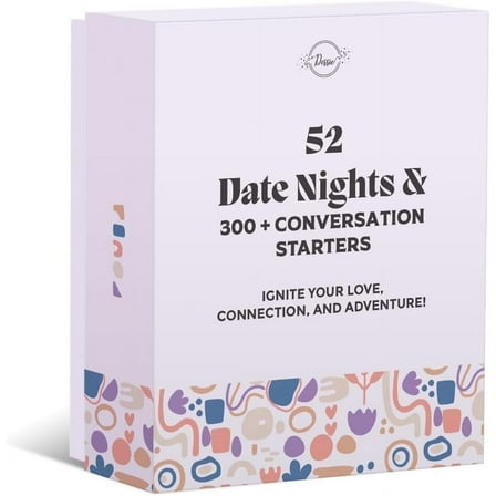 Dessie® 52 Date Night Activity Cards 300 Conversation Starter Questions Couples Game Box