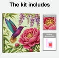 thumbnail image 4 of Bamboo Forest Hummingbird DIY Framed Pearl Painting Kit, Special Shaped Drill Diamond Art Painting Kit, Pearl Gem Art, 20x20cm, 4 of 16