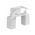 thumbnail image 1 of Inteprter Soporte Manual para botellas de jabón de manos, dispensador de Gel sin daños en la pared de 2 capas, organizador de organización, Juegos de accesorios de baño Blanco, 1 of 6