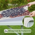 thumbnail image 6 of Red and Blue Pioneer Flower Pattern Square Fitted Tablecloth with Elastic Edge,Square Table Cover,Washable Elastic Table Cover for Home Kitchen Party Decor 36"x36", 6 of 6