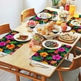 thumbnail image 2 of Pioneer Flower Floral Print Pattern Summer Placemats Table Placemats Set Of 4-Linen Kitchen Washable Placemats Table Mats 12x18 Inch Non-Slip Heat Resistant, 2 of 5