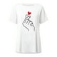 thumbnail image 3 of Pntutb - Camiseta de manga corta suelta con cuello redondo y estampado informal para mujer Pntutb Pntutb-653, 3 of 5